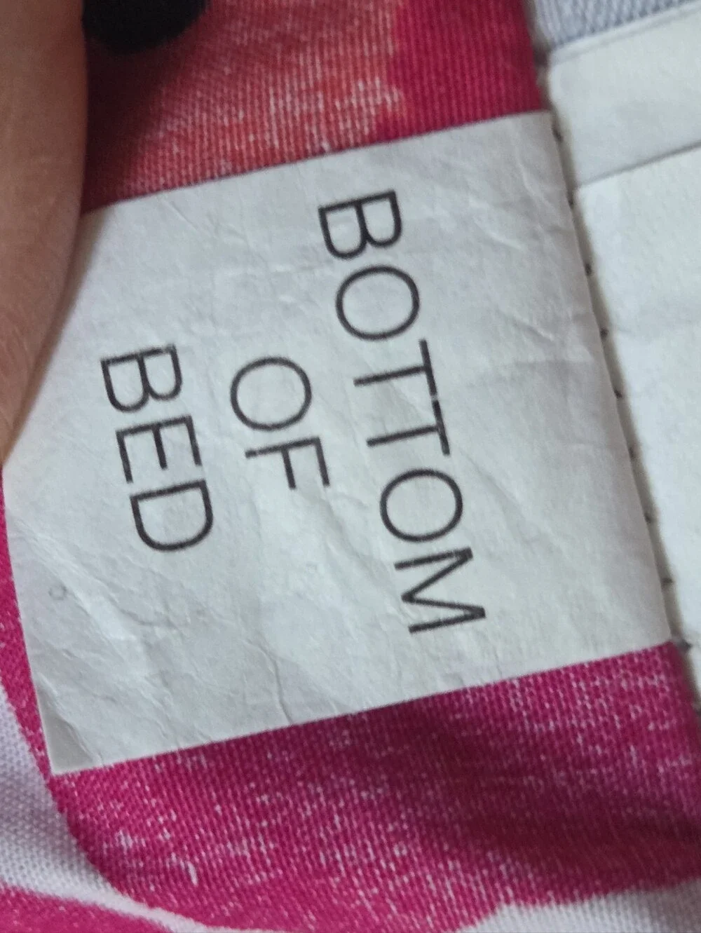 Marimekko Floral Red & Pink Cotton Bedding Fitted Full Sheet Flaw